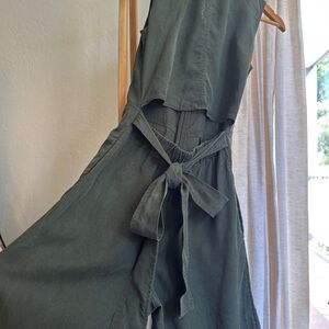 Elegant Olive Green Jumpsuit